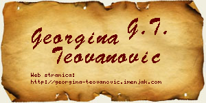 Georgina Teovanović vizit kartica